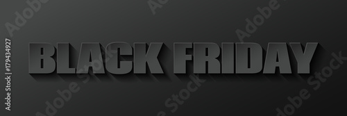 black friday banner on black background