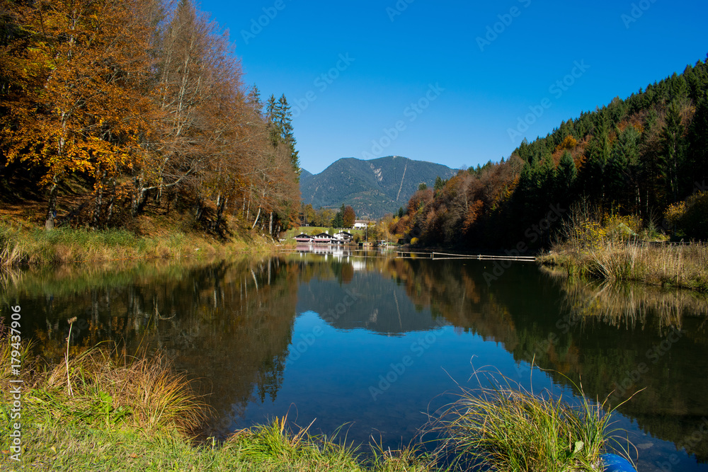 Riessersee at autumn