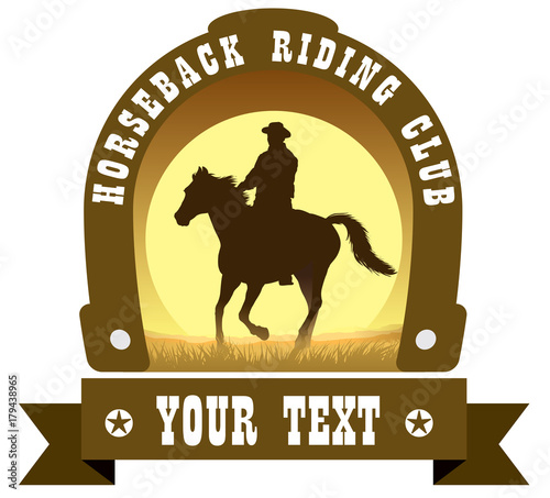 Sign of horseback riding club