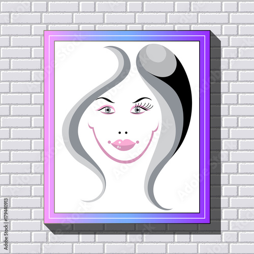 Graphic illustration with eyelash in the frame 5