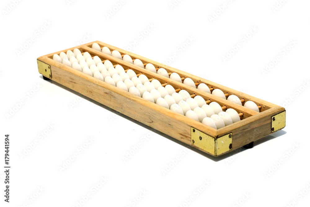 An abacus calculator for background and add text message.is a calculating tool that was in use in Europe, China and Russia, centuries. It are used to teach arithmetic. Education and Financial concept. An abacus calculator for background and add text message.is a calculating tool that was in use in Europe, China and Russia, centuries. It are used to teach arithmetic. Education and Financial concept.