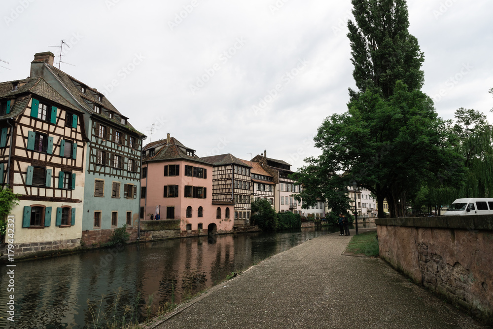 A canal in Strasbourg, France