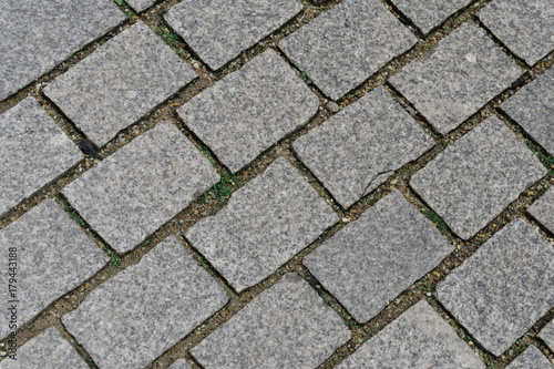 cobblestoned in a street on Strasbourg France