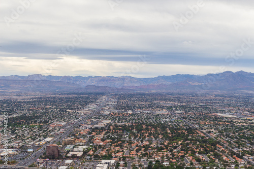 Fototapeta Naklejka Na Ścianę i Meble -  Las Vegas Nevada view from Statosphere Observation Deck