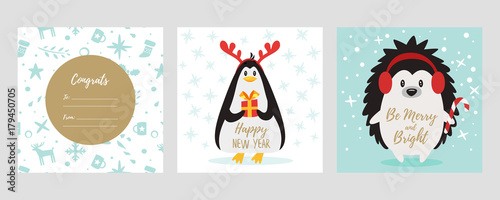 Christmas and New Year greeting card