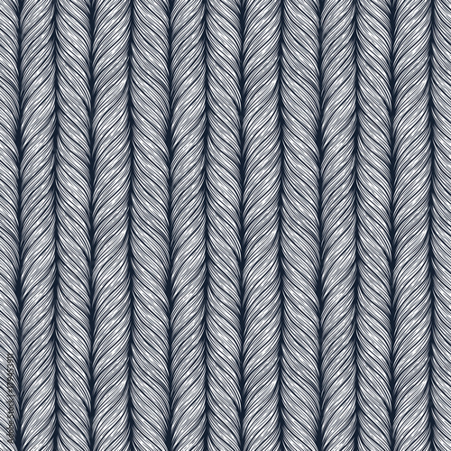 Hand drawn pattern with decorative weaving ornament. Stylized abstract neutral universal texture. Vector illustration