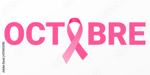 Breast Cancer Awareness Month vector icon illustration