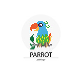 Bird logo pixel design template. Logo concept icon. Vector illustration