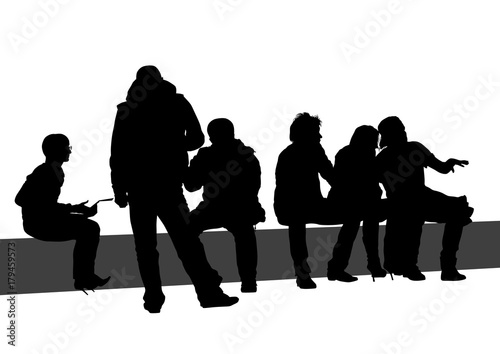 Big crowds people on white background
