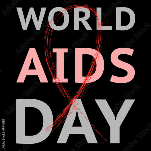 World AIDS Day poster. Vector