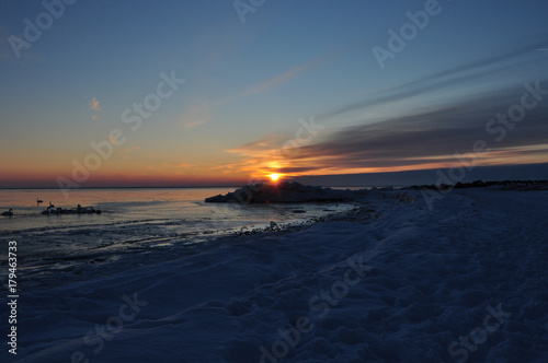 Sonnenuntergang im Winter