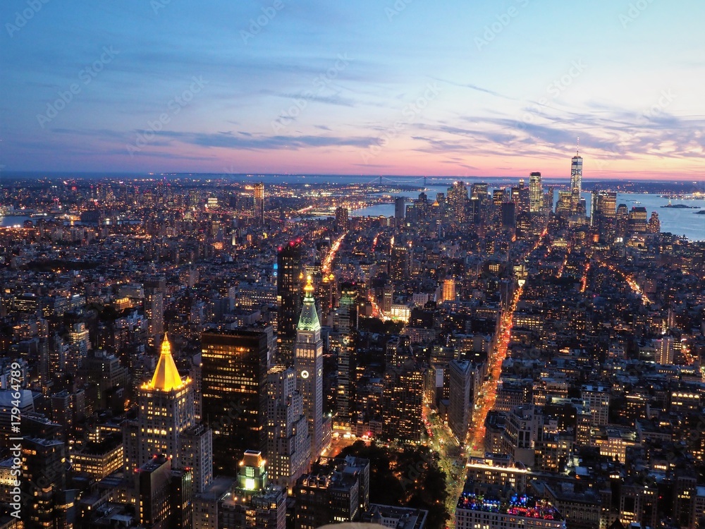 Night view of New York　ニューヨークの夜景