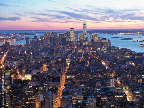 Night view of New York　ニューヨークの夜景