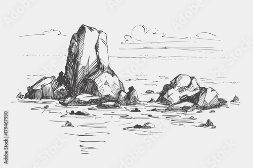 Rocks in the sea