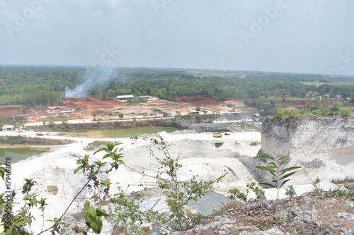 Jaddih Hill on the island of Madura. The charm of the former excavation of building materials. this place is in Madura, Indonesia photo