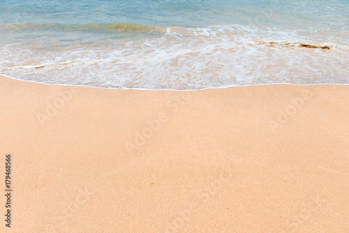 fine soft sand on the beach and wave close up