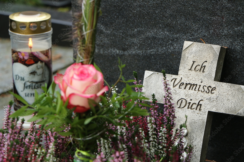 At the Cemetery,