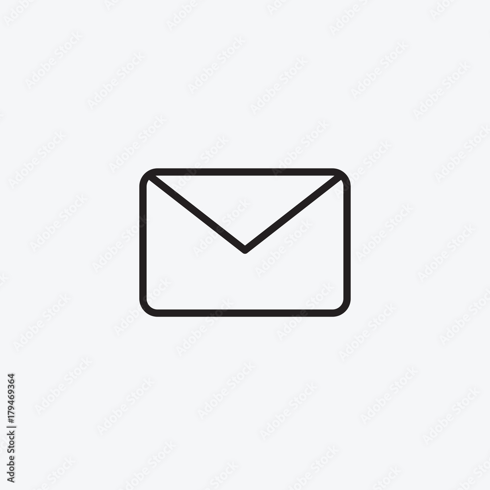 Icon graphic envelope. Black and white pictogram for web design. Vector flat illustrations, logo Icon graphic envelope. Black and white pictogram for web design. Vector flat illustrations, logo