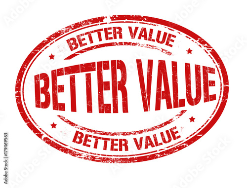 Better value sign or stamp