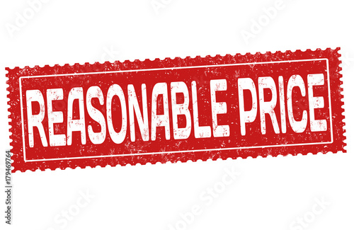 Reasonable price sign or stamp