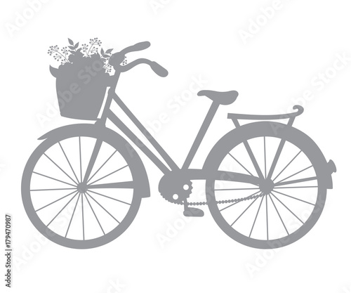 Vector Silhouette of Bicycle