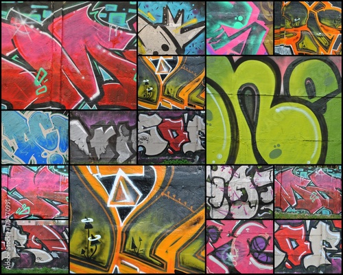 Kolaż - graffiti