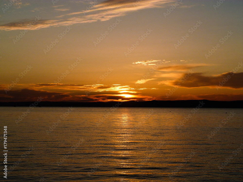 Sonnenuntergang Ostsee Sommer Sonne Urlaub Ferien