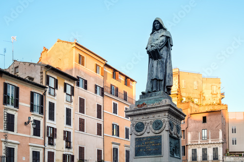 Monument to the  Giordano Bruno in Campo dei Fiori in Rome