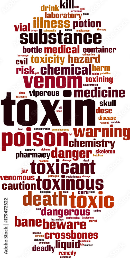 Obraz premium Toxin word cloud