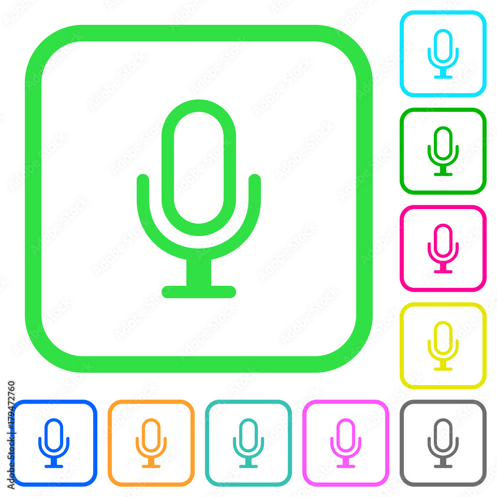 Microphone vivid colored flat icons icons Microphone vivid colored flat icons icons