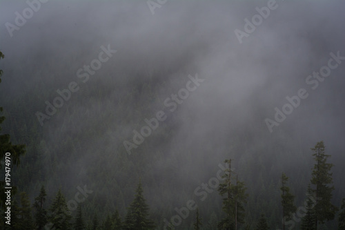 Crystal Mountain Ski Resort Spring Washington Fog © Tristan