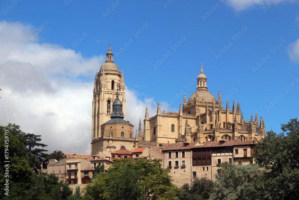 Segovia Cathedral from afar.