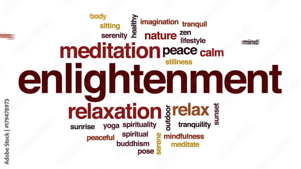 Enlightenment animated word cloud, text design animation. Enlightenment animated word cloud, text design animation.