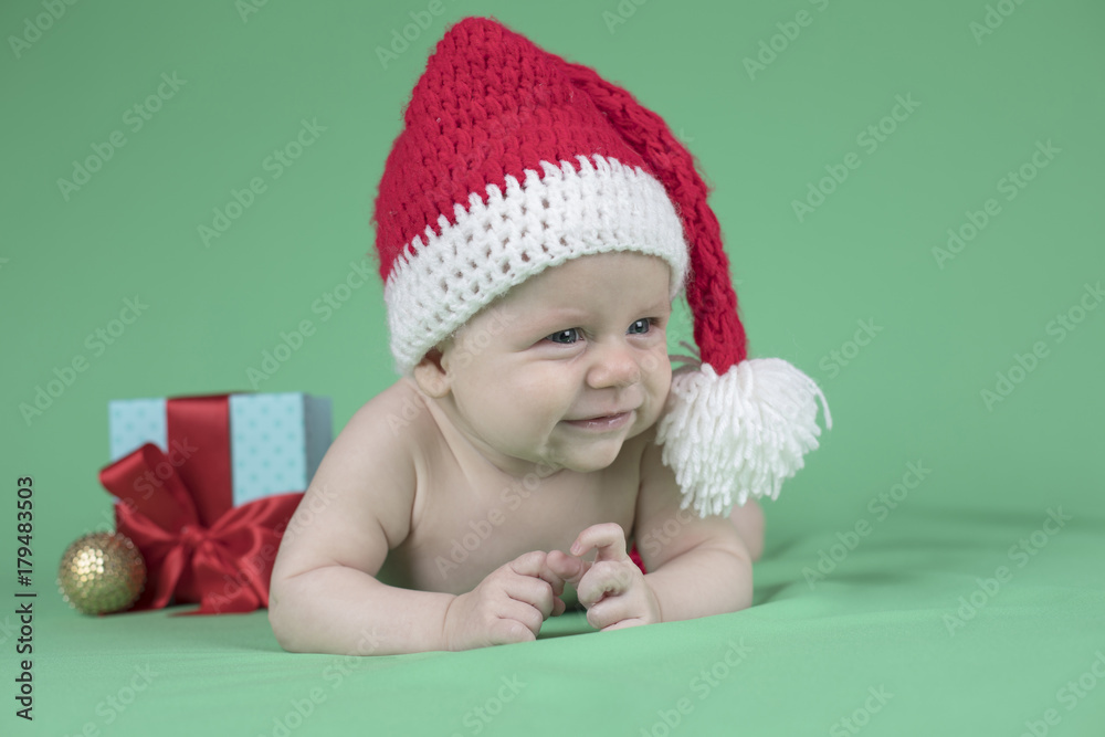 Christmas, Happy baby crawling Christmas, Happy baby crawling