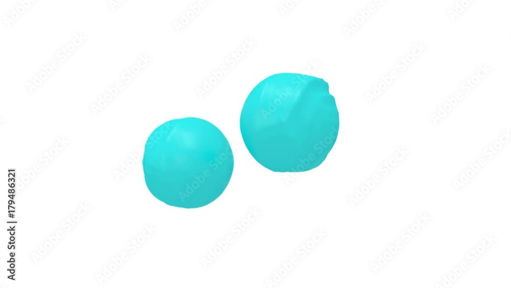 Animated colliding and splashing two cyan or light blue drops of paint against white background in slow motion. Mask included. Animated colliding and splashing two cyan or light blue drops of paint against white background in slow motion. Mask included.
