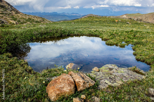 Fototapeta Naklejka Na Ścianę i Meble -  Rocky Mountain Landscape with Lake