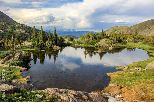 Rocky Mountain Landscape with Lake © Scottiebumich