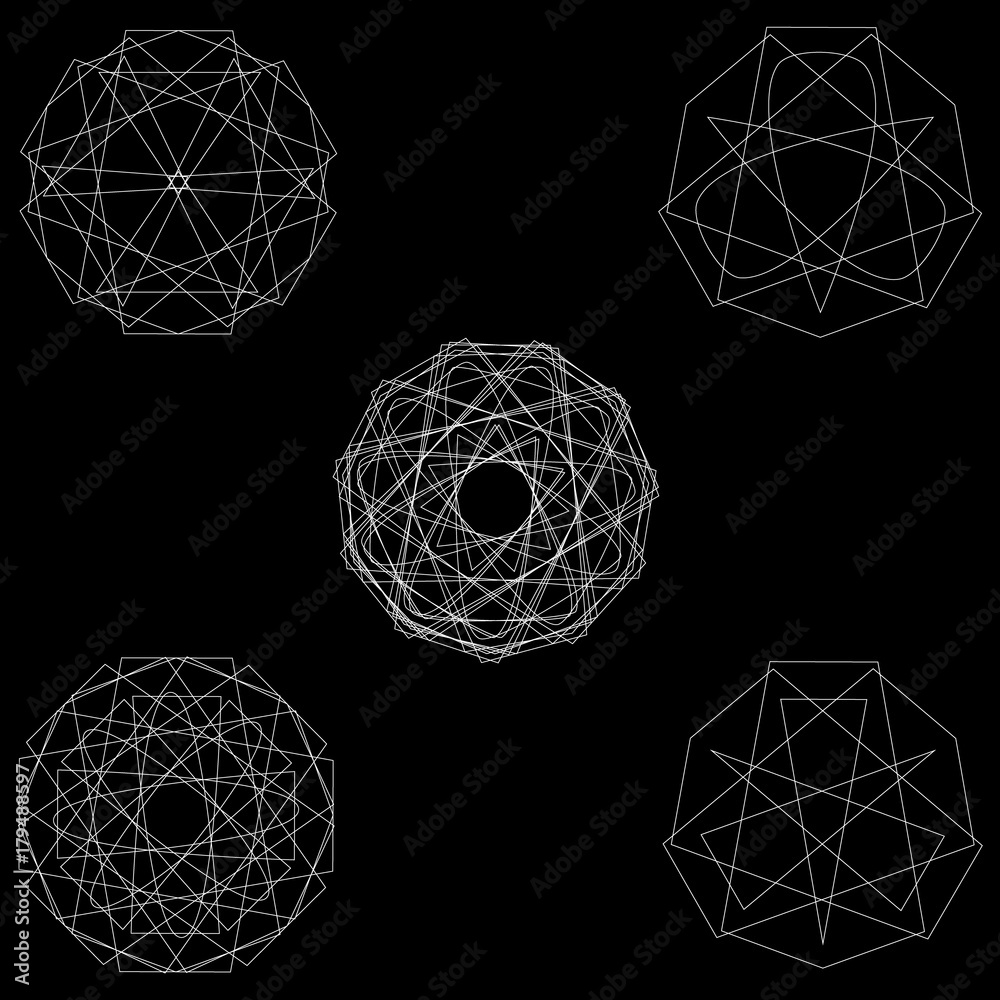 Holiday patterns of stars of snowflakes and flowers for gifts Holiday patterns of stars of snowflakes and flowers for gifts
