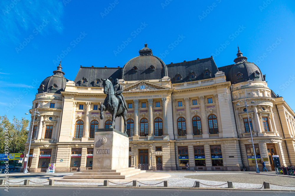 Fototapeta premium National Library in Bucharest, Romania