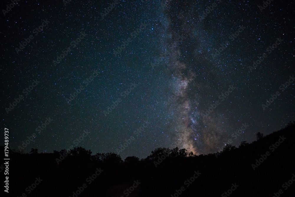 Milky way over Pinnacles national park, California