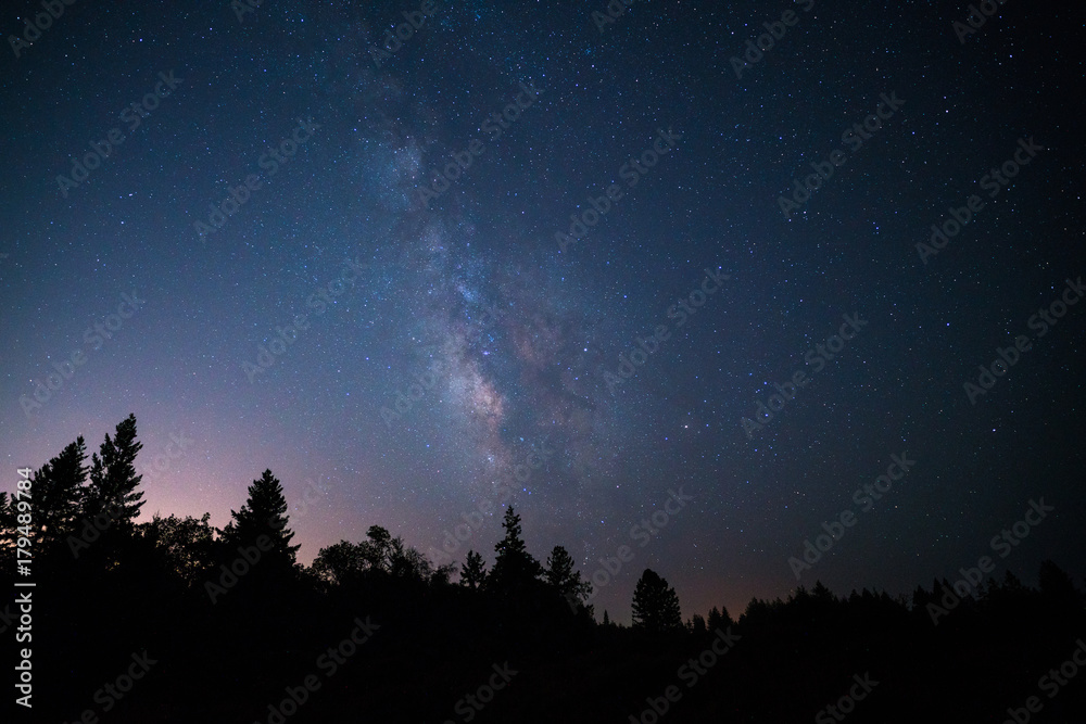 Milky way over Santa Cruz mountains, California