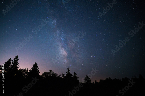 Milky way over Santa Cruz mountains  California