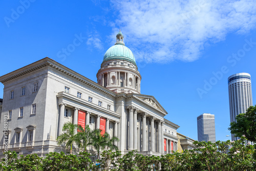 Photography Singapore - December 4,2016: National Gallery, art museum in a restored historical municipal building