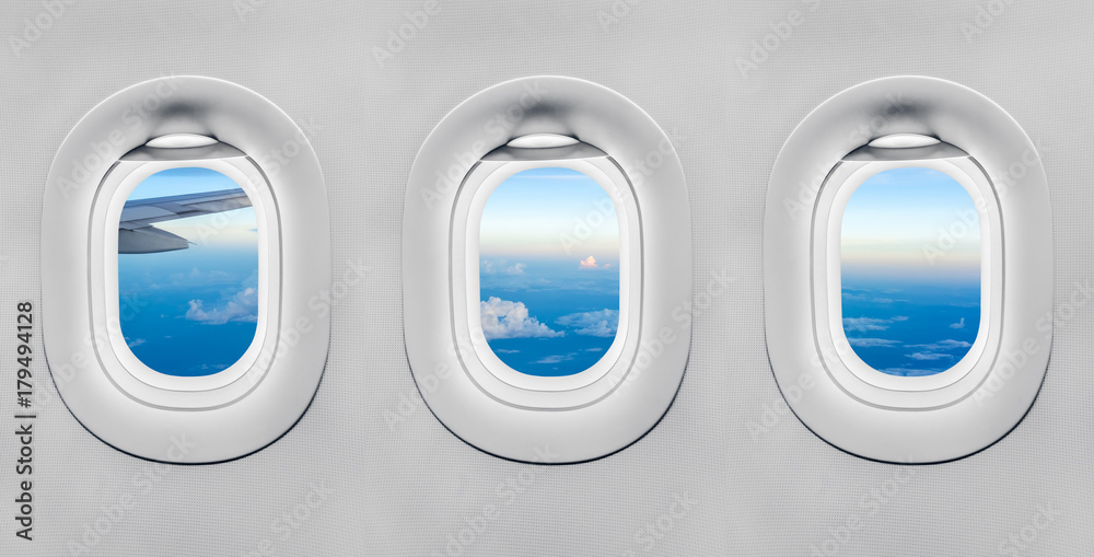 Obraz premium Okno samolotu