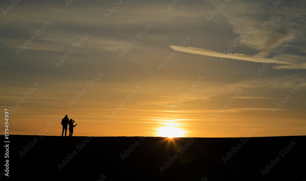 Sunrise over The Cobb in Lyme Regis, Dorset