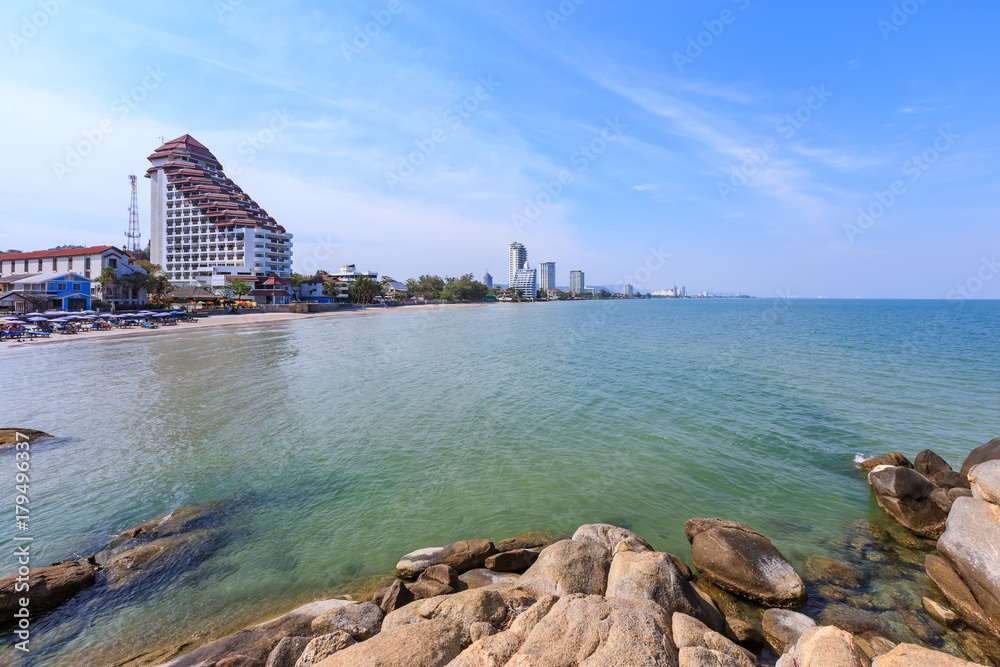 Hua Hin beach near Takiab mountain