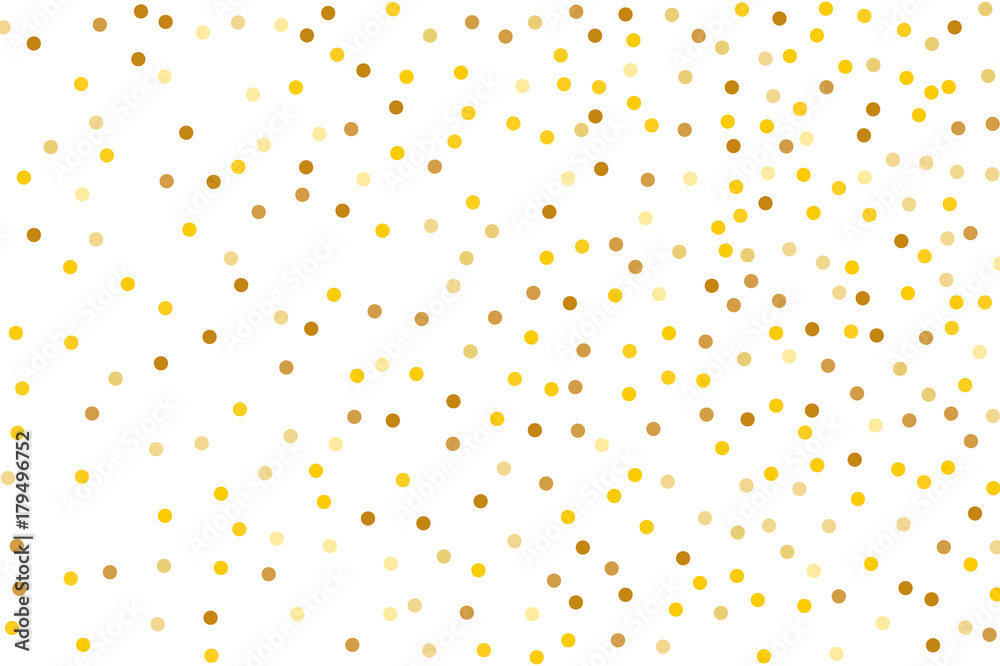 Background with Golden glitter, confetti. Gold polka dots, circles, round. Typographic design. Bright festive, festival pattern Background with Golden glitter, confetti. Gold polka dots, circles, round. Typographic design. Bright festive, festival pattern