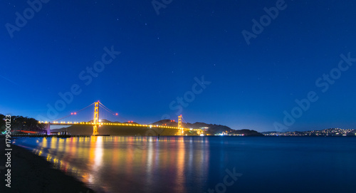 The Golden Bridge at night