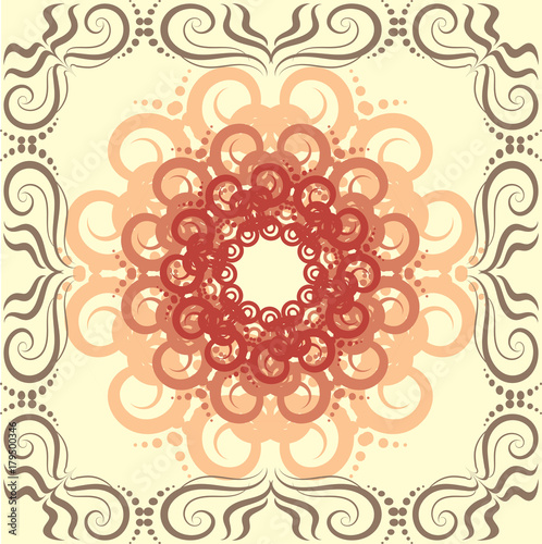 Seamless abstract floral pattern,mandala pattern