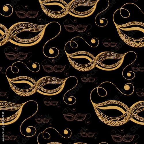 Seamless texture with decorative mask 16